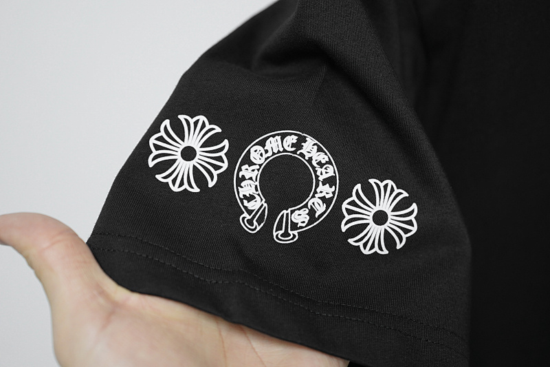 Chrome Hearts Black White Graphic 2202 Short Sleeve T-Shirt