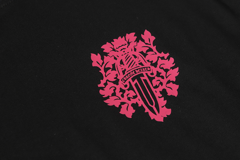 Chrome Hearts Black White Graphic 2204 Short Sleeve T-Shirt