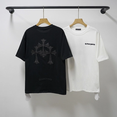 Chrome Hearts Black White Graphic 2210 Short Sleeve T-Shirt 01