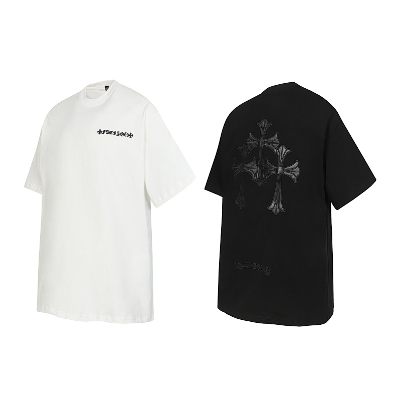 Chrome Hearts Black White Graphic 2210 Short Sleeve T-Shirt