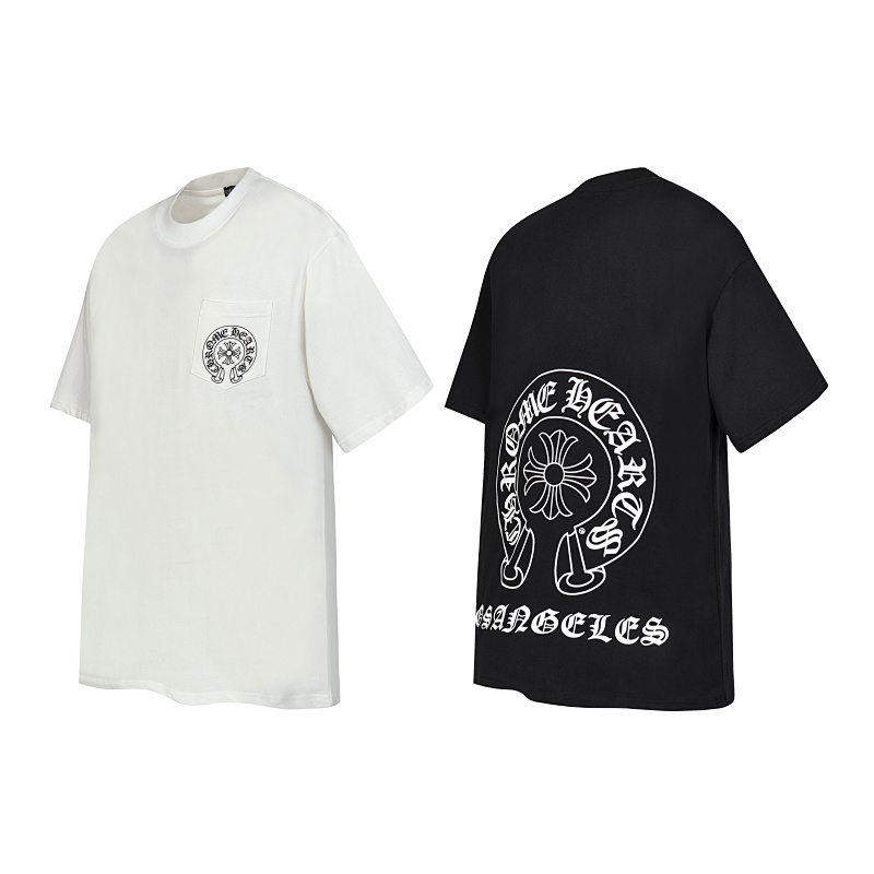 Chrome Hearts Black White Graphic 2211 Short Sleeve T-Shirt