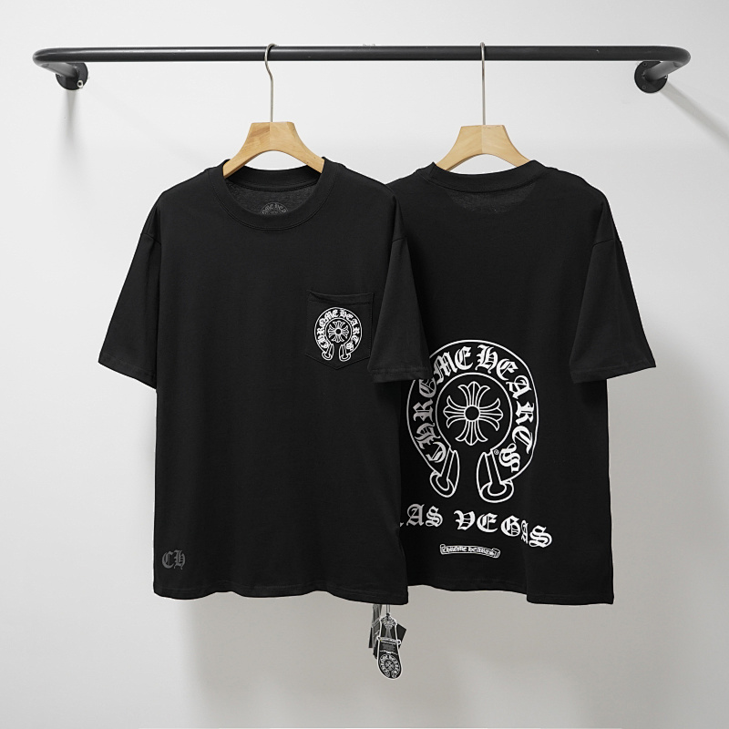 Chrome Hearts Black White Graphic 2211 Short Sleeve T-Shirt