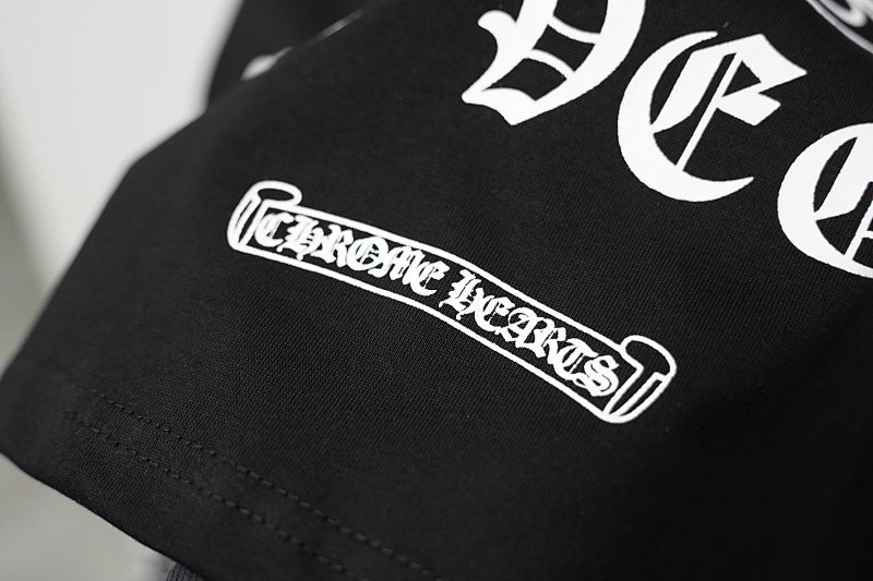 Chrome Hearts Black White Graphic 2211 Short Sleeve T-Shirt