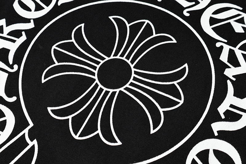 Chrome Hearts Black White Graphic 2211 Short Sleeve T-Shirt
