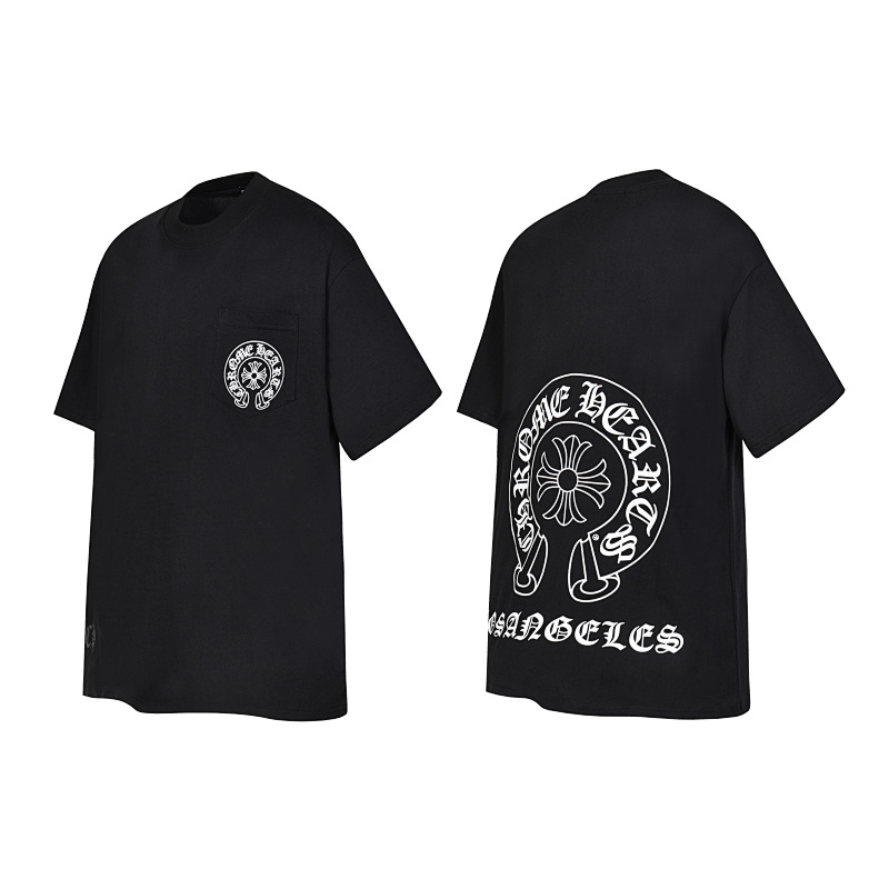 Chrome Hearts Black White Graphic 2211 Short Sleeve T-Shirt