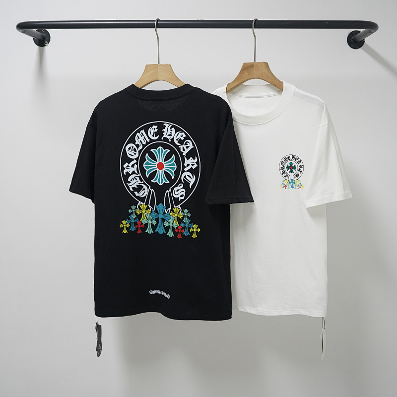 Chrome Hearts Black White Graphic 2224 Short Sleeve T-Shirt