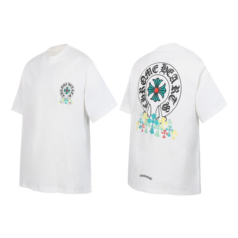 Chrome Hearts Black White Graphic 2224 Short Sleeve T-Shirt