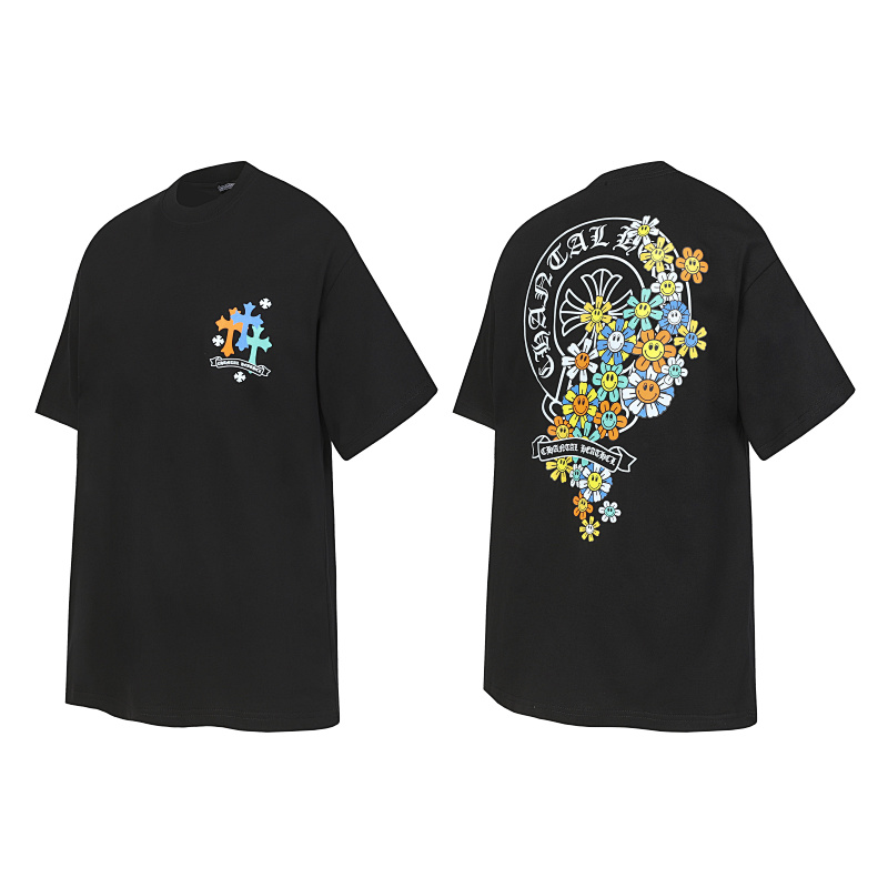 Chrome Hearts Black White Graphic 2225 Short Sleeve T-Shirt