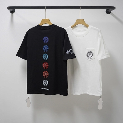 Chrome Hearts Black White Graphic 2226 Short Sleeve T-Shirt 01