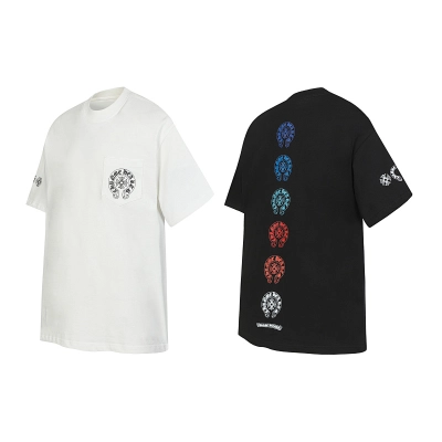 Chrome Hearts Black White Graphic 2226 Short Sleeve T-Shirt 02