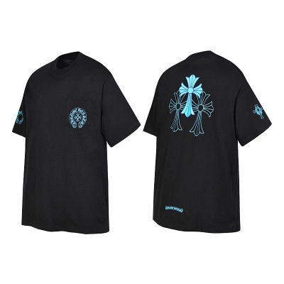 Chrome Hearts Black White Graphic 2228 Short Sleeve T-Shirt 02