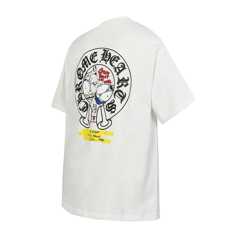 Chrome Hearts Black White Graphic 2229 Short Sleeve T-Shirt