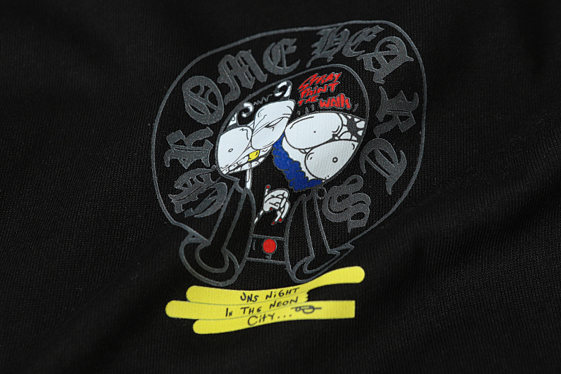 Chrome Hearts Black White Graphic 2229 Short Sleeve T-Shirt