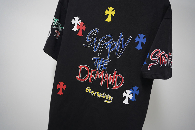 Chrome Hearts Black White Graphic 2230 Short Sleeve T-Shirt