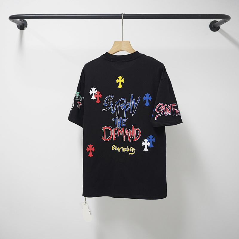 Chrome Hearts Black White Graphic 2230 Short Sleeve T-Shirt