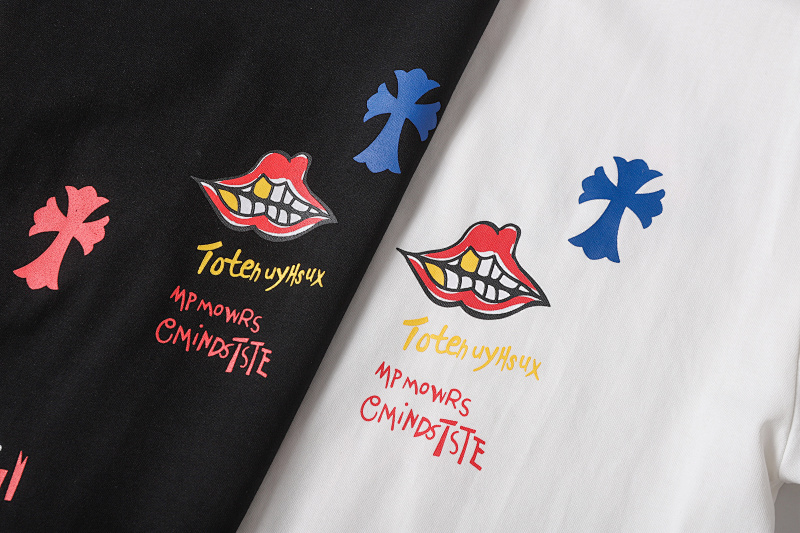 Chrome Hearts Black White Graphic 2230 Short Sleeve T-Shirt