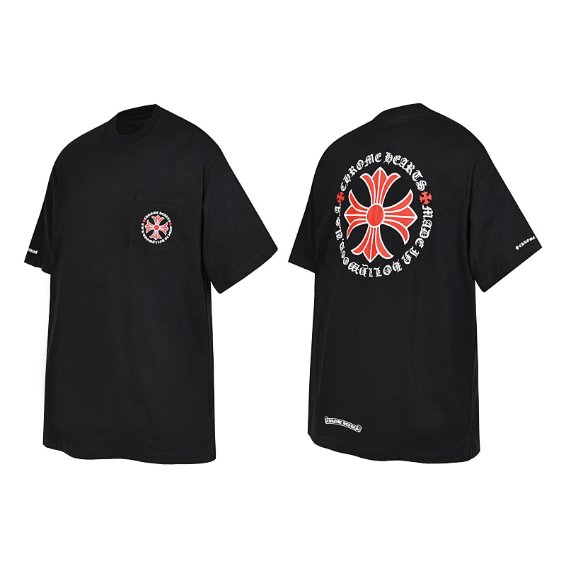 Chrome Hearts Black White Graphic 2232 Short Sleeve T-Shirt