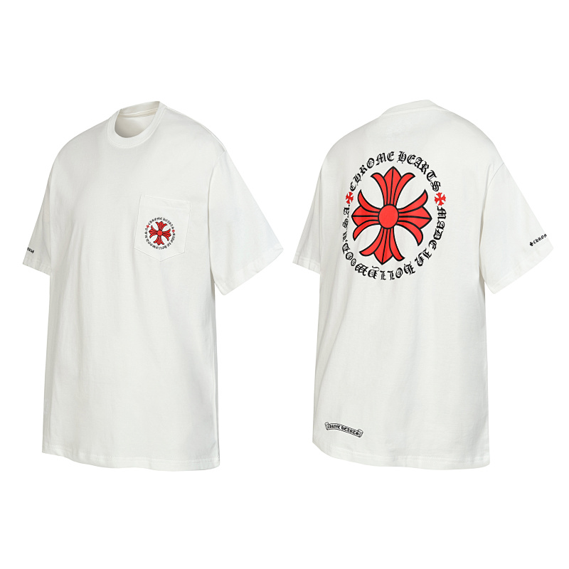 Chrome Hearts Black White Graphic 2232 Short Sleeve T-Shirt