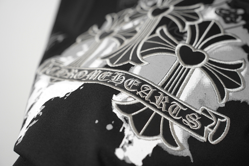 Chrome Hearts Black White Graphic 2234 Short Sleeve T-Shirt