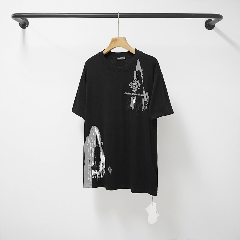 Chrome Hearts Black White Graphic 2234 Short Sleeve T-Shirt
