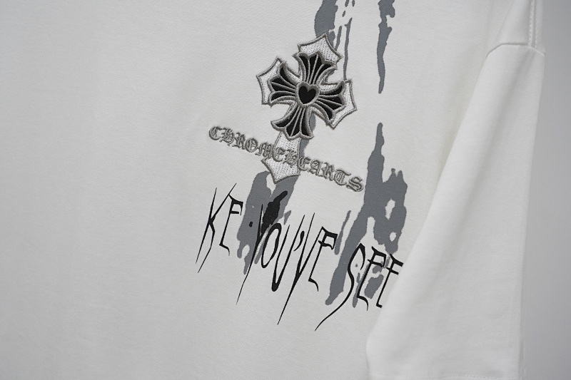 Chrome Hearts Black White Graphic 2234 Short Sleeve T-Shirt