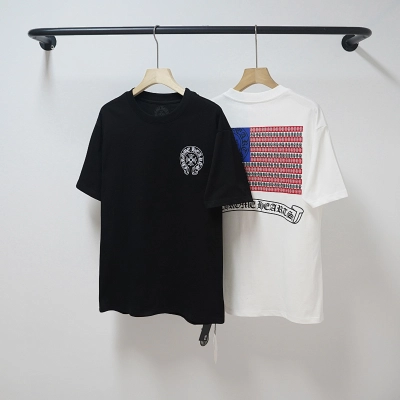 Chrome Hearts Black White Graphic 2240 Short Sleeve T-Shirt 01