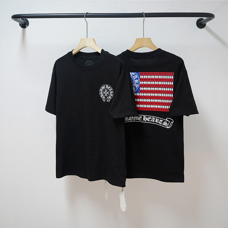 Chrome Hearts Black White Graphic 2240 Short Sleeve T-Shirt