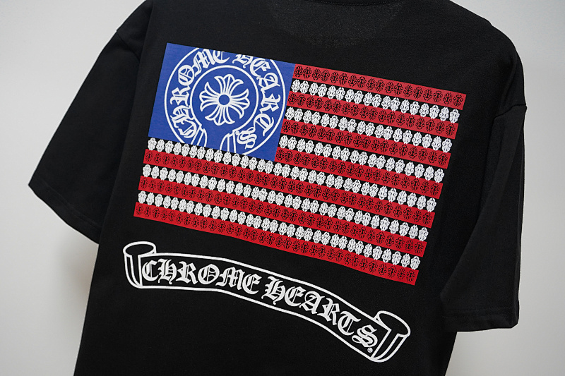 Chrome Hearts Black White Graphic 2240 Short Sleeve T-Shirt