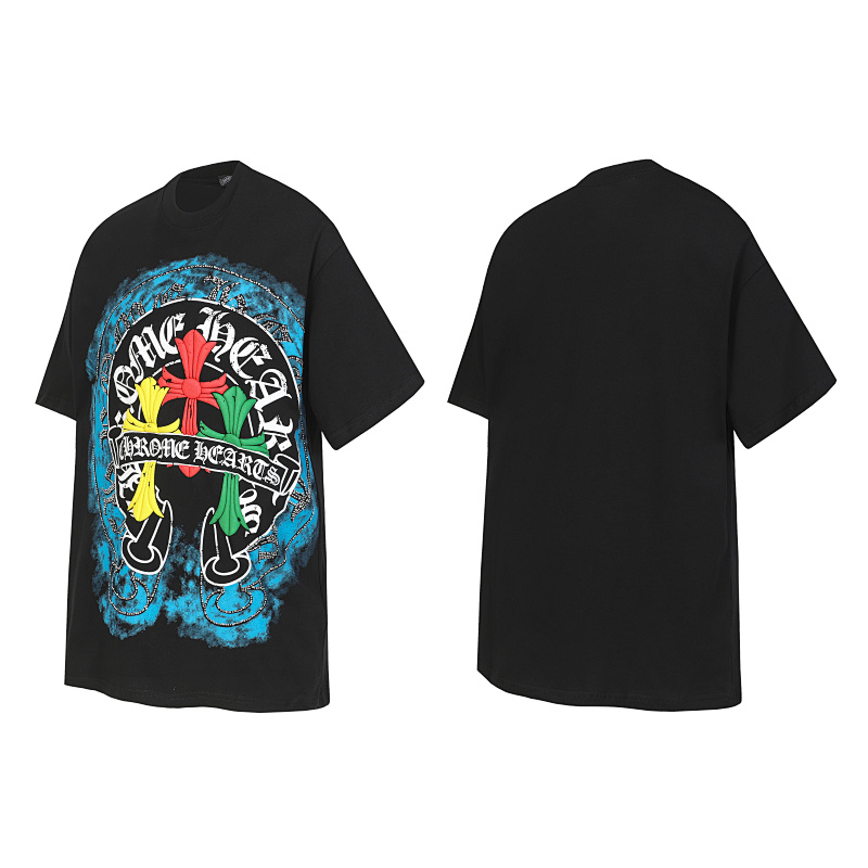 Chrome Hearts Black White Graphic 2255 Short Sleeve T-Shirt