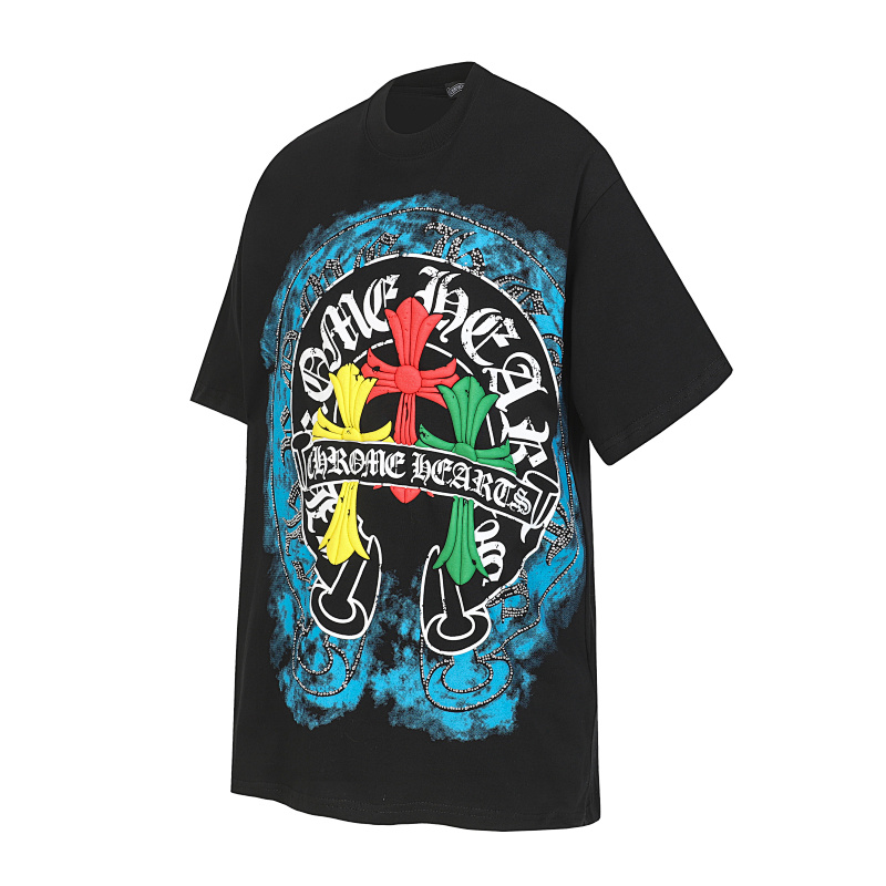 Chrome Hearts Black White Graphic 2255 Short Sleeve T-Shirt