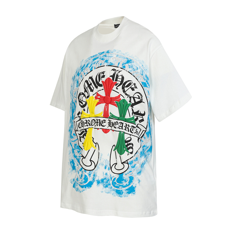 Chrome Hearts Black White Graphic 2255 Short Sleeve T-Shirt