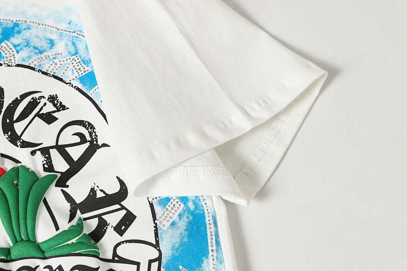 Chrome Hearts Black White Graphic 2255 Short Sleeve T-Shirt