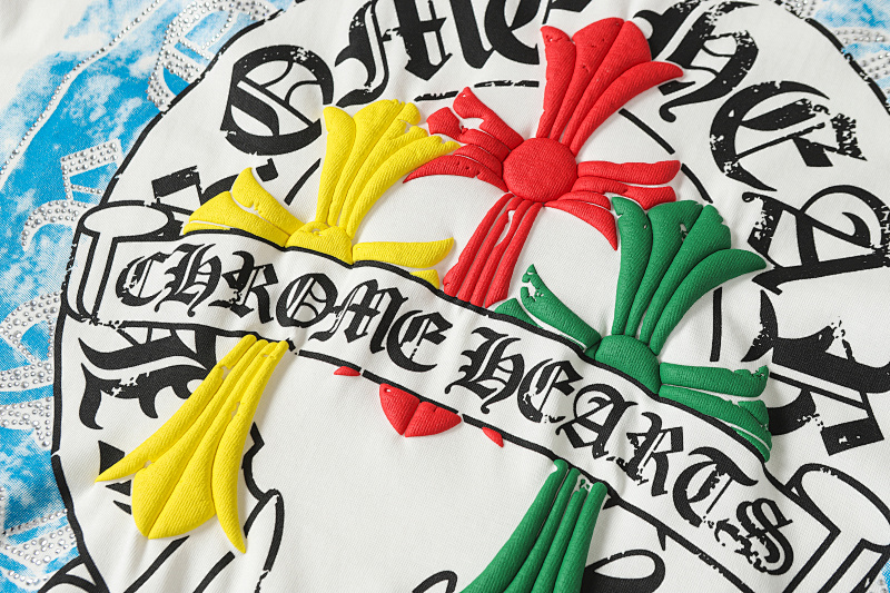 Chrome Hearts Black White Graphic 2255 Short Sleeve T-Shirt