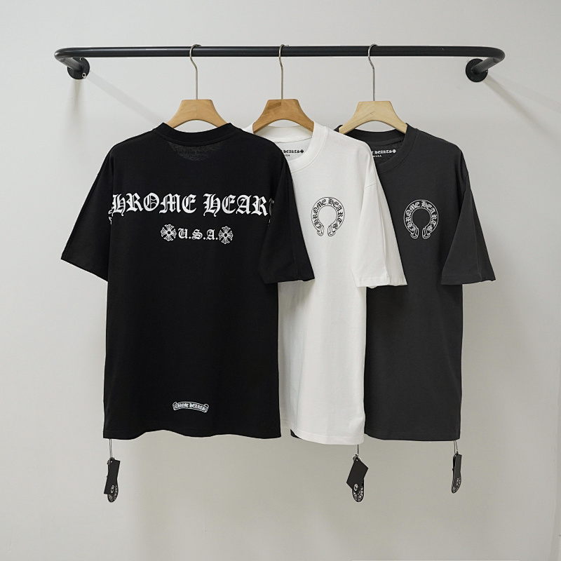 Chrome Hearts Black White Gray Black White 2021 Short Sleeve T-Shirt