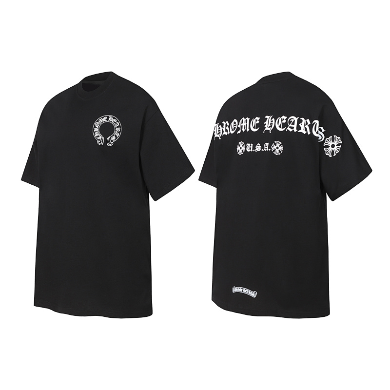 Chrome Hearts Black White Gray Black White 2021 Short Sleeve T-Shirt
