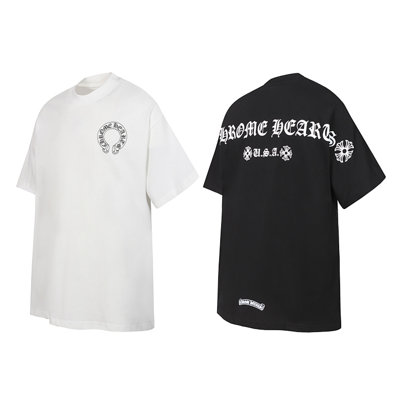 Chrome Hearts Black White Gray Black White 2021 Short Sleeve T-Shirt