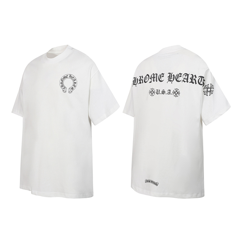 Chrome Hearts Black White Gray Black White 2021 Short Sleeve T-Shirt