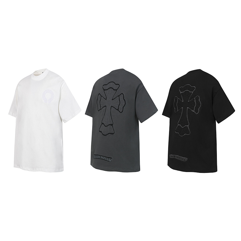 Chrome Hearts Black White Gray Black White 2215 Short Sleeve T-Shirt