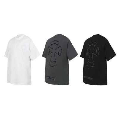 Chrome Hearts Black White Gray Black White 2215 Short Sleeve T-Shirt 02