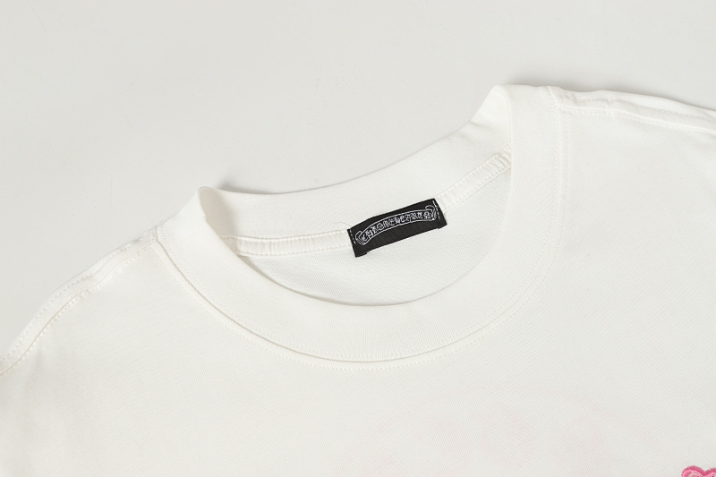 Chrome Hearts Black White Pink Black White 2207 Short Sleeve T-Shirt
