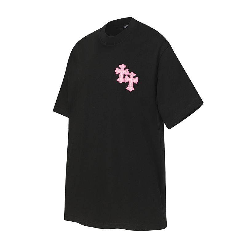 Chrome Hearts Black White Pink Black White 2207 Short Sleeve T-Shirt