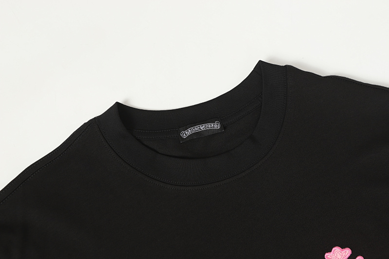 Chrome Hearts Black White Pink Black White 2207 Short Sleeve T-Shirt