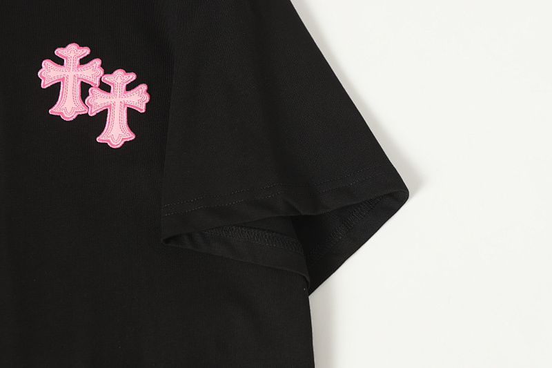 Chrome Hearts Black White Pink Black White 2207 Short Sleeve T-Shirt