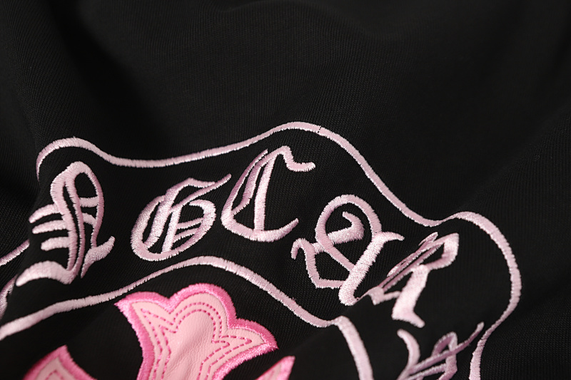Chrome Hearts Black White Pink Black White 2207 Short Sleeve T-Shirt