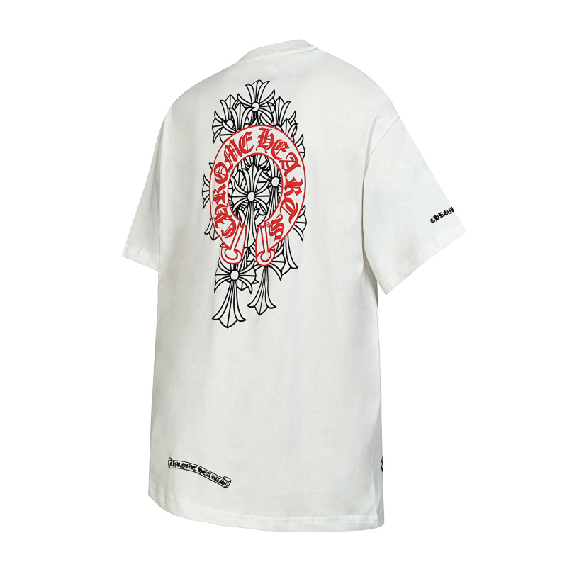 Chrome Hearts Black White Pink Black White 2221 Short Sleeve T-Shirt