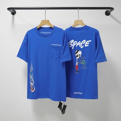 Chrome Hearts Blue Graphic 2214 Short Sleeve T-Shirt 01