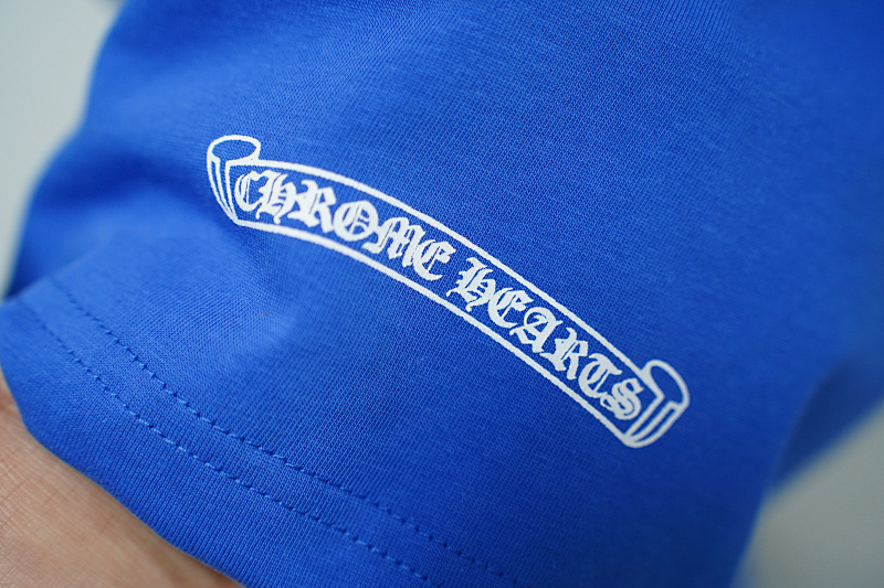 Chrome Hearts Blue Graphic 2214 Short Sleeve T-Shirt