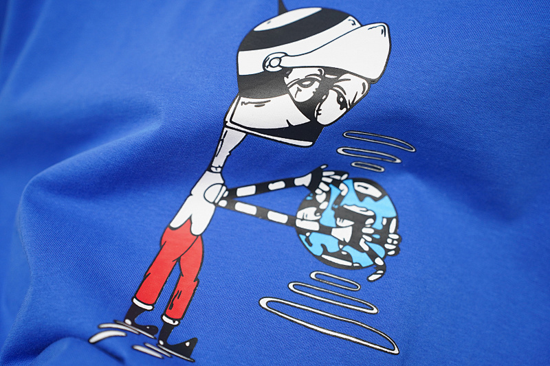 Chrome Hearts Blue Graphic 2214 Short Sleeve T-Shirt
