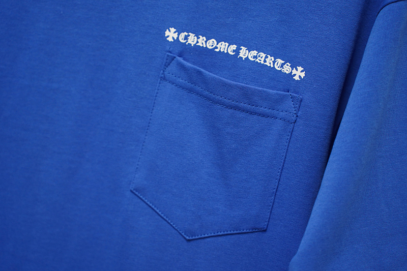 Chrome Hearts Blue Graphic 2214 Short Sleeve T-Shirt