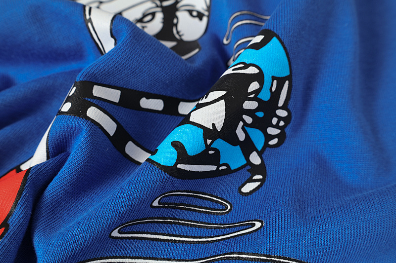 Chrome Hearts Blue Graphic 2214 Short Sleeve T-Shirt